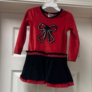 Nannette Red and Black Dress with Sequin Detail